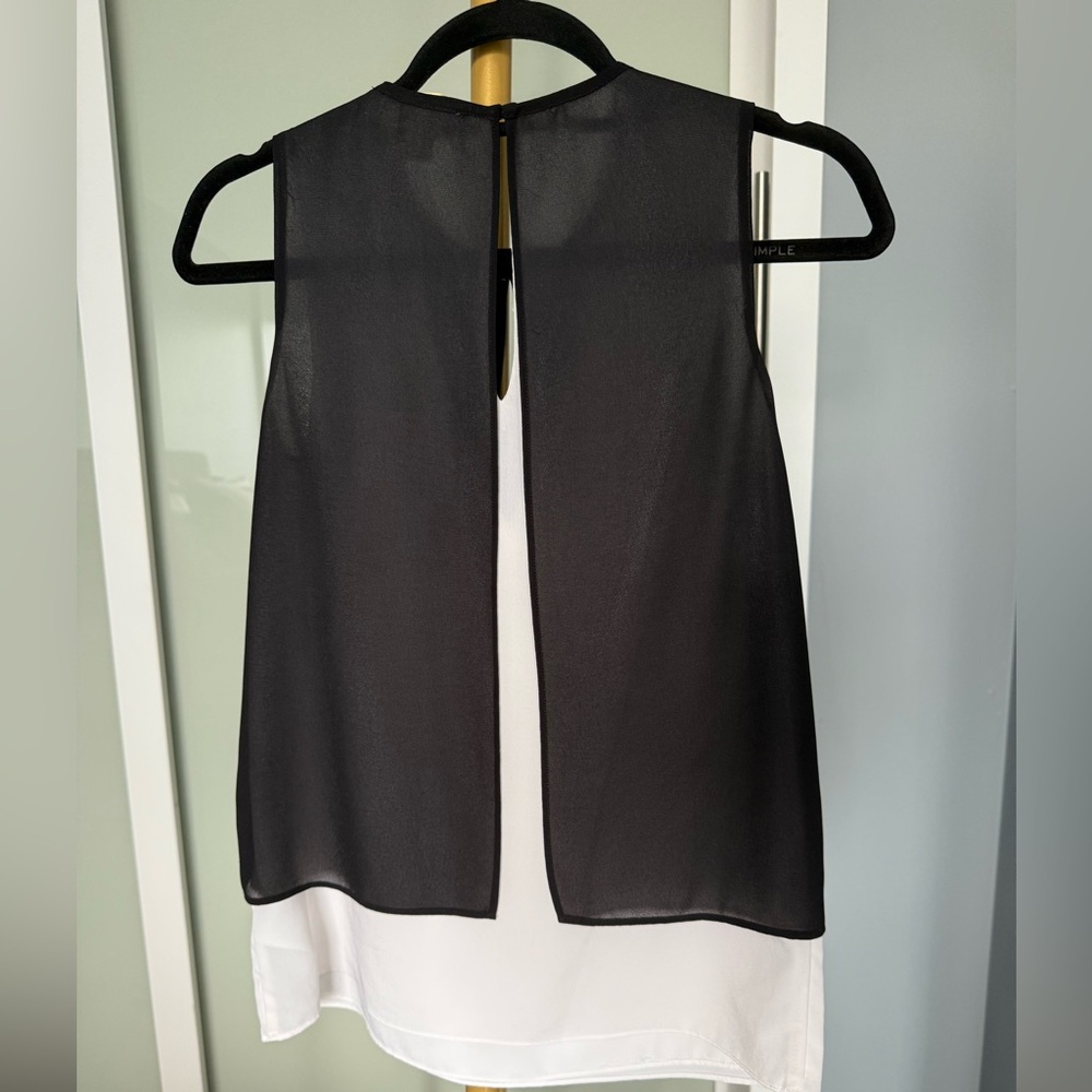 MICHAEL Michael Kors Black and White Layered Blouse